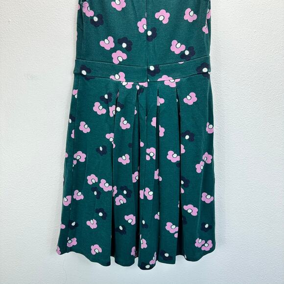Boden Joanna Fit & Flare Ponte Knit Dress Green Pink Floral Size 10 - Picture 8 of 13